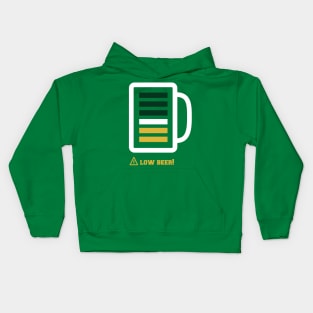 Low Beer Alert Shirt for Beer Lovers St Patricks Day Gift Kids Hoodie